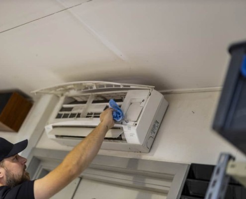 Service af varmepumpe